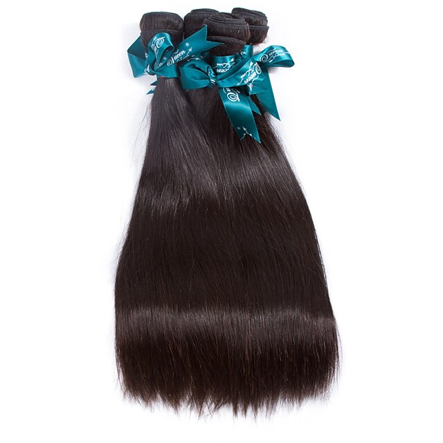  Natural Color Hair Weaves Brazilian Texture Straight 12 Months 3 Pieces hair weaves