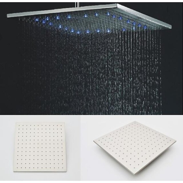  Moderna Chuveiro Tipo Chuva Escovado Característica - Efeito Chuva / LED, Lavar a cabeça