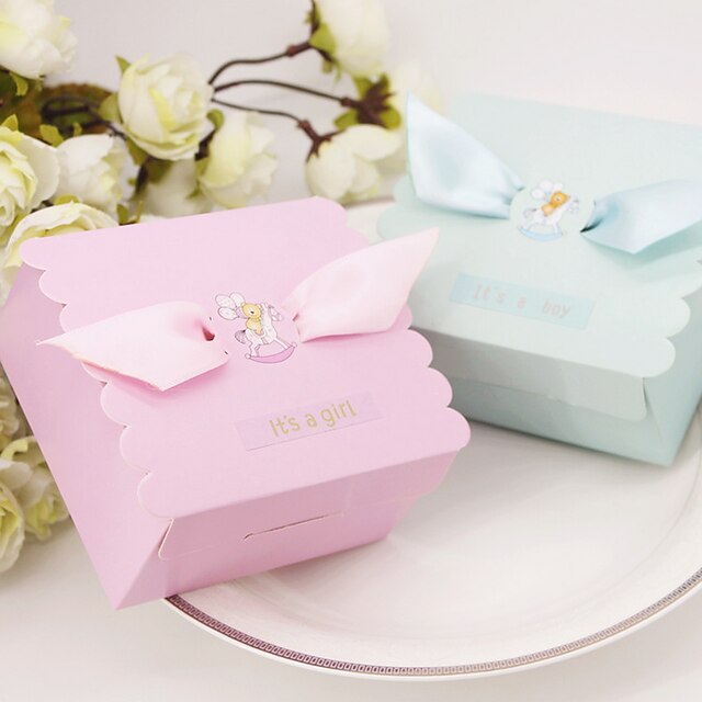  Creative Cubic Card Paper Favor Holder with Pattern Favor Boxes - 12