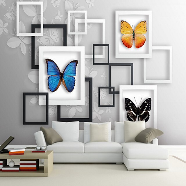  Fondo de pantalla mural de papel tapiz grande personalizado 3d marco de la mariposa sala de estar dormitorio tv tapices de pared
