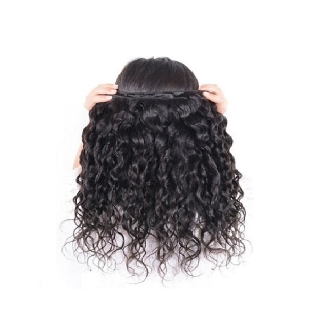  Přírodní vlasy Remy paruky z opravdových vlasů Přírodní vlny Peruánské vlasy 300 g Více než jeden rok