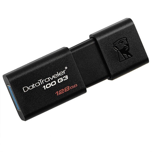  Kingston 128GB USB-stik usb disk USB 3.0 Plast Indtrækkelig / Komapkt Størrelse DT 100G3