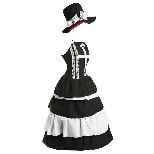  Inspirado por One Piece Perona Animé Disfraces de cosplay Japonés Trajes Cosplay Vestidos Cosecha Sin Mangas Vestido Sombrero Para Mujer