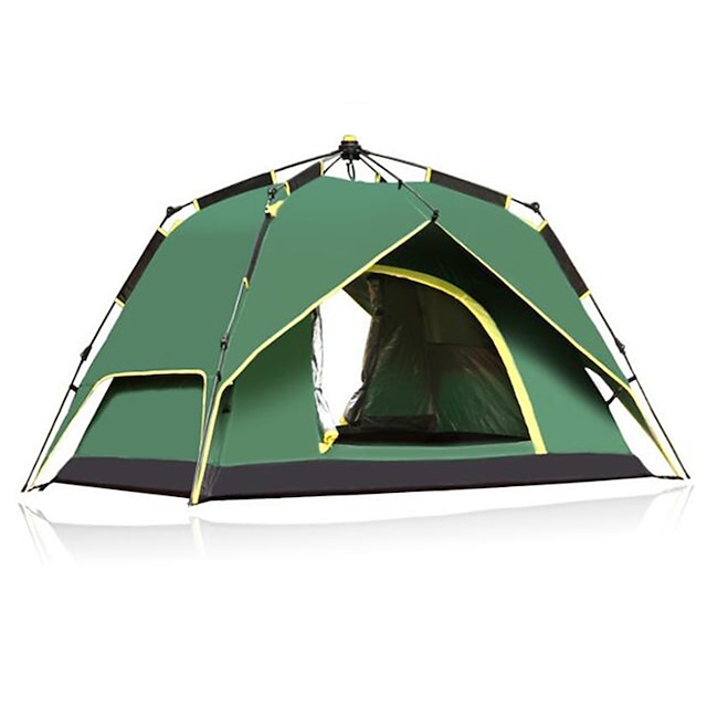  Shamocamel® 4 Personen Automatisches Zelt Außen Regendicht UV-resistant Atmungsaktivität Doppellagig Camping Zelt 1500-2000 mm für Camping