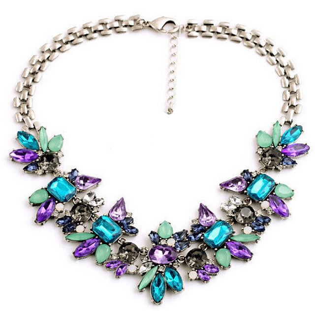  Кристалл Заявление ожерелья - Мода Цвет1 Ожерелье Назначение Для вечеринок, Особые случаи, Повседневные