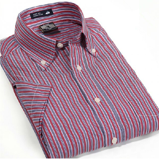  U&Shark Casual&Dress Men's 100% Fine Cotton Short Sleeve Shirt  by American Wahsing/DCSX-008