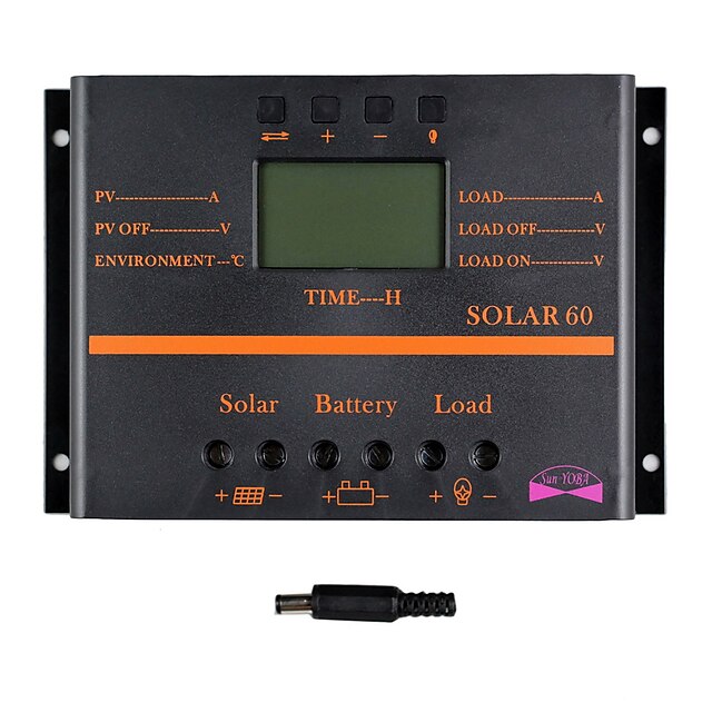  y-solar 60a lcd solenergi lade kontrolleren PWM lader solcellepanel solar60