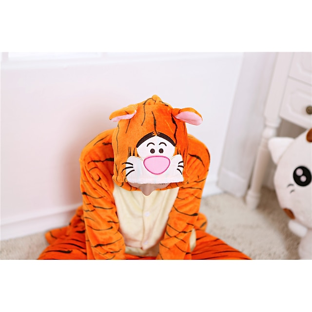 Toys & Hobbies Cosplay & Costumes | Adults Kigurumi Pajamas Tiger Onesie Pajamas Flannel Toison Orange Cosplay For Men and Women