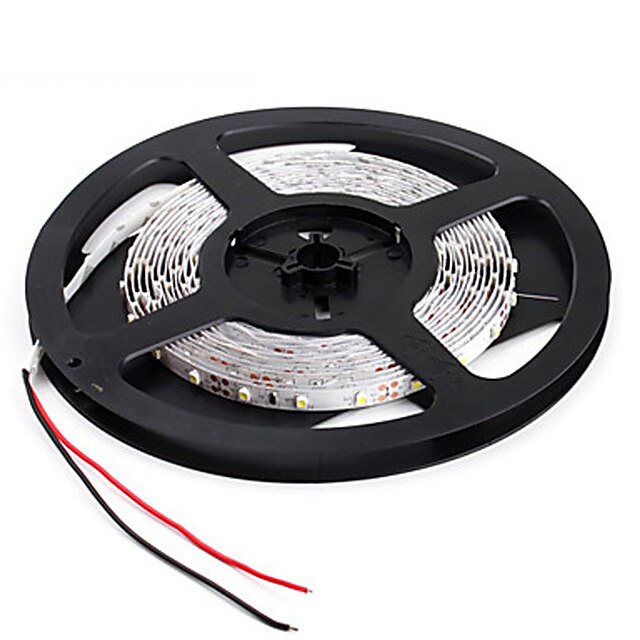  ZDM 1PC 5M16.4 Feet 300 LEDs  2835 LED Light Strip Warm White  Cold White  Red  Yellow Blue Remote Control  RC  Cuttable  Linkable  Suitable for Vehicles  Self-adhesive DC12V