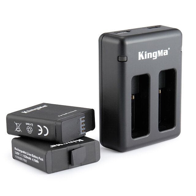  KingMa® Lader batteri For GoPro Hero 5 Stuping Sykkel