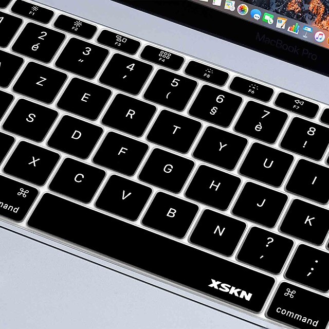  xskn® עור מקלדת סיליקון צרפתית AZERTY 2016. MacBook ברים ללא מגע החדשים pro 13.3 עם רשתית / MacBook 12 (ארה