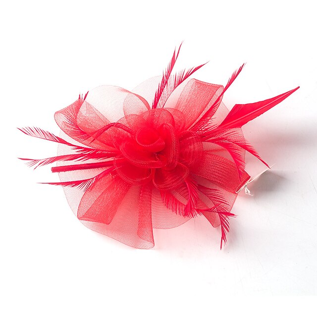  Feather / Net Fascinators / Flowers with 1 Wedding / Special Occasion Headpiece