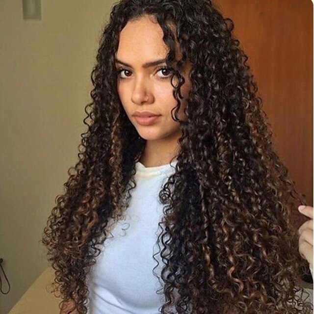  Cabello Natural Remy Vollspitze Perücke Stil Brasilianisches Haar Kinky Curly Perücke 130% 150% 180% Haardichte mit Babyhaar Natürlicher Haaransatz Afro-amerikanische Perücke 100 % von Hand geknüpft