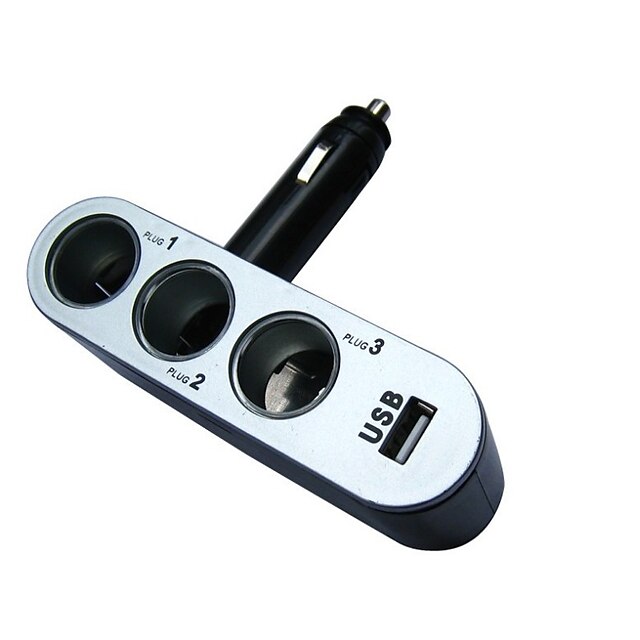  12v 24v 3 Möglichkeiten, 2 USB-Autoladegerät triple Zigarettenanzünder für mobile Smartphone für Auto-DVR Kamera für GPS