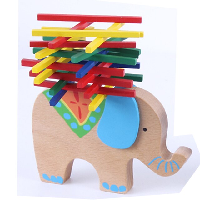  1 pcs Stacking Game Stacking Tumbling Tower Wooden Elephant Professional Novelty Balance Kid's Adults' Boys' Girls' Toys Gifts