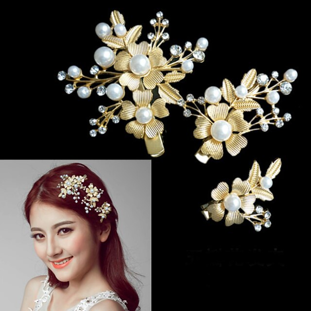  Crystal / Alloy Headwear / Hair Clip / Wreaths with Floral 1pc Wedding / Special Occasion Headpiece