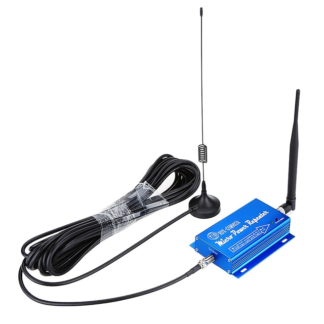  GSM 902A 900MHz Mobile Phone Signal Booster GSM Signal Repeater Amplifier 10m Cable Wall Installation Vehicle Use Sucker Antenna UL 890-915Mhz DL 935-960Mhz Wall Installation