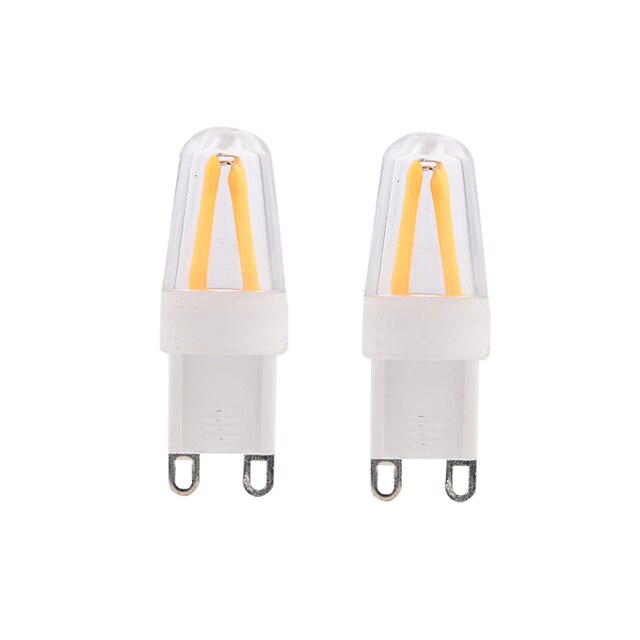  2pcs 2 W Lâmpadas de Filamento de LED 250 lm E14 G9 T 4 Contas LED COB Regulável Branco Quente Branco Frio 220-240 V / 2 pçs / RoHs