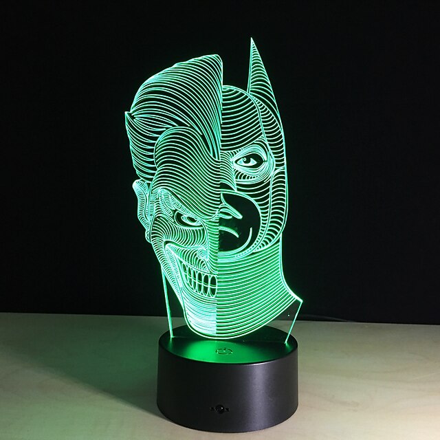  3D-nachtlampje Afstandsbediening Kleurveranderend Klein formaat Artistiek LED Modern eigentijds 1 stuks