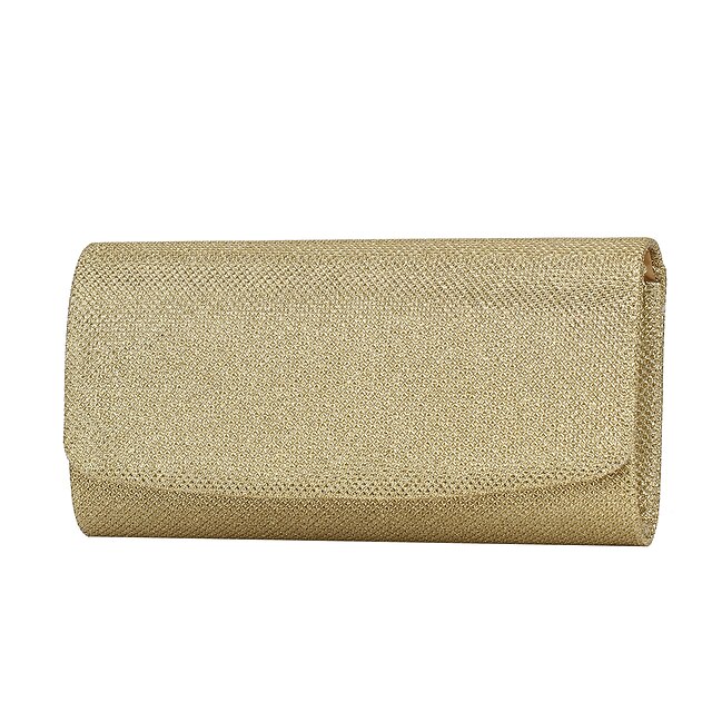  Femme Polyester Pochette / Triple Portefeuille Couleur Pleine Noir / Dorée / Argent