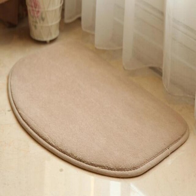  Bath Rugs Brown Casual Polyester