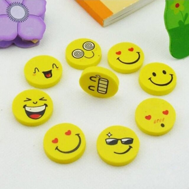  zabawny uśmiech twarz dzieciak ładny gumka guma nowość przybory szkolne biuro 1szt