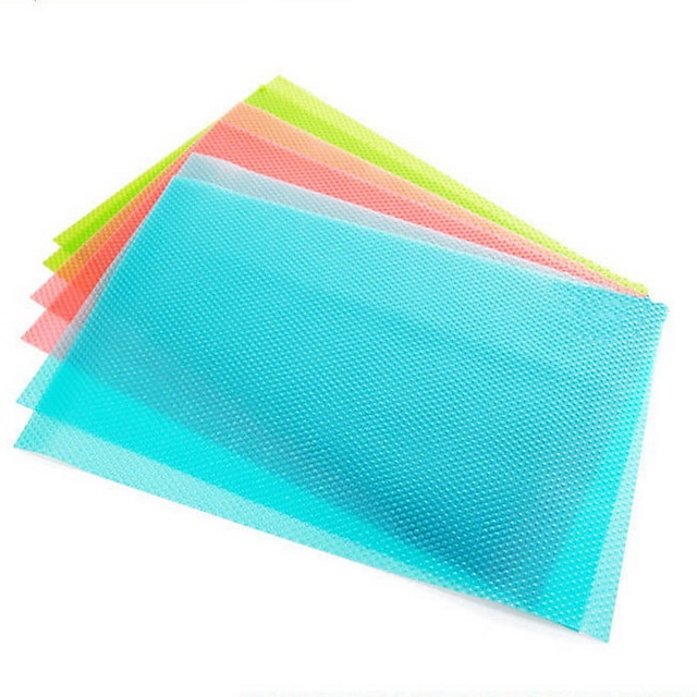  4PCS Antibacterial Refrigerator Liner Mat Cut-to-Measure Cabinet Drawer Pad