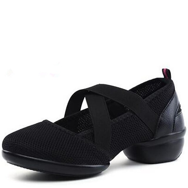  Mujer Zapatos de baile Tela Zapatos de Baile Moderno Zapatilla / Suela Dividida Tacón Bajo No Personalizables Negro / Rojo / EU39