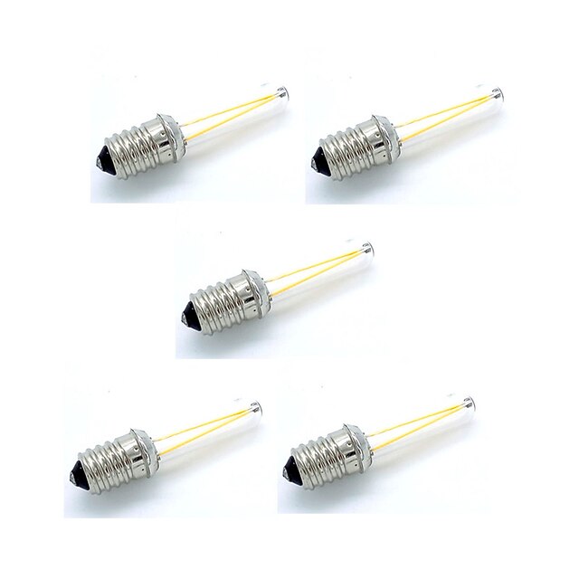  5pcs 2 W LED Filament Bulbs 150-200 lm E14 T 2 LED Beads COB Decorative Warm White Cold White 220-240 V / 5 pcs / RoHS