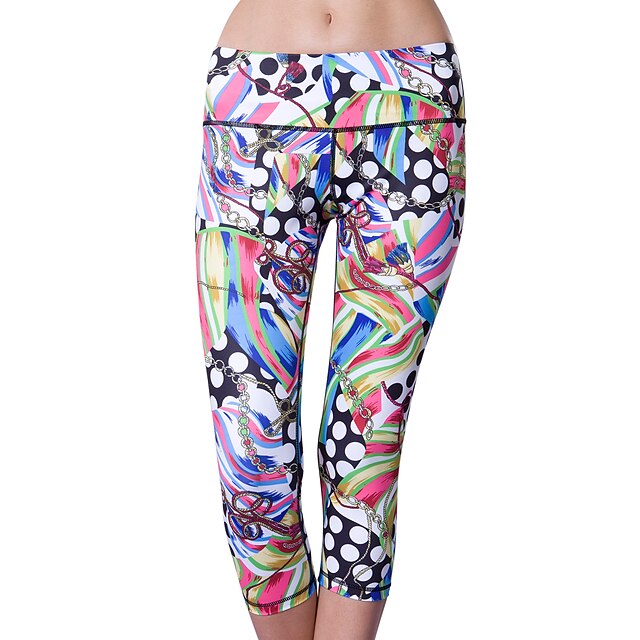  Queen Yoga Mulheres Leggings de Corrida Calças de Compressão Atlético Elastano Respirável Compressão Ioga Roupa de esporte 3/4 calças justas Calças Leggings Roupas Esportivas Elasticidade Alta