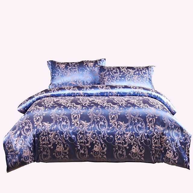  Bedtoppings Cotton Rich Jacquard Embossed 4pcs Duvet Cover Set Queen Size