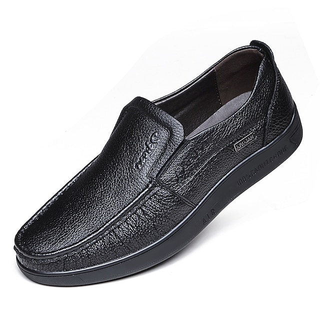  Bărbați Oxfords Mocasini Pantofi de confort Cizme de modă Casual Petrecere și seară În aer liber Plimbare Piele Impermeabil Respirabilitate Antistatic Negru Galben Maro Toamnă Primăvară