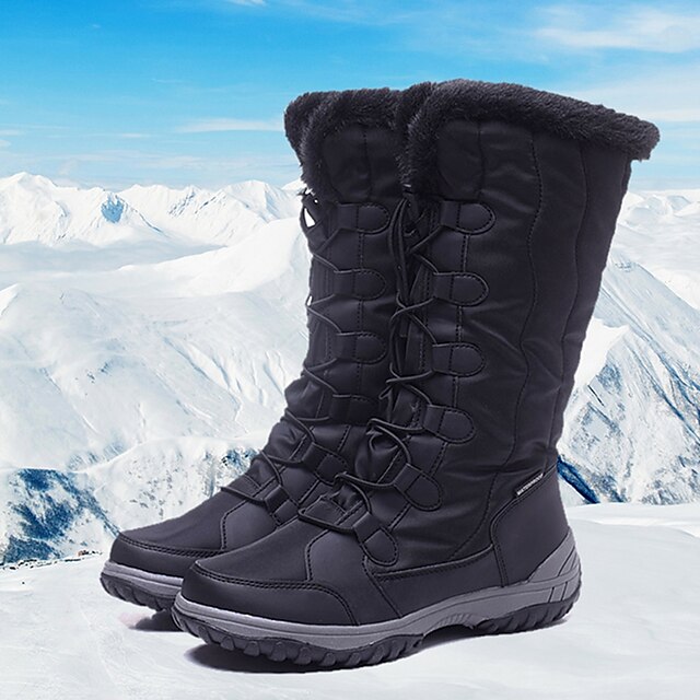 Women's Snow Boots Winter Boots Cowsuede Leather Nylon Ski / Snowboard ...