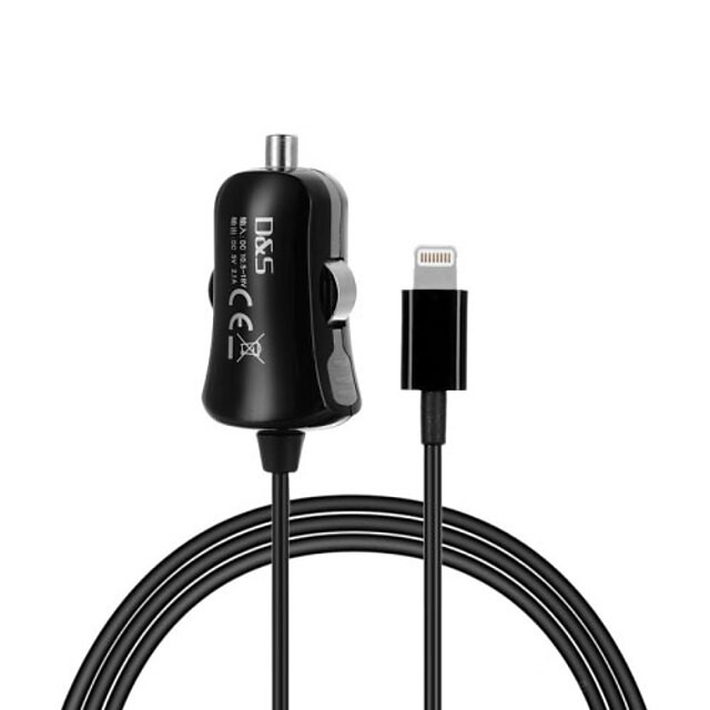  MFI Certified 5V 2.1A  Car Charger 8 Pin Lightning 1.0m (3.3ft) Cable for iPhone X 8 8 Plus 7 6s 6 Plus SE 5s 5c 5 iPad