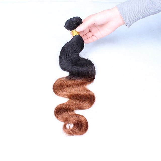  1 Bundle Cheveux Brésiliens Ondulation naturelle Cheveux Vierges Naturel 300 g A Ombre A Ombre Tissages de cheveux humains Extensions de cheveux Naturel humains / 10A