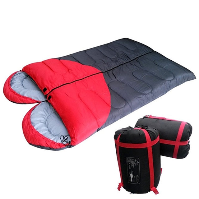  Sleeping Bag Outdoor Double Wide Bag Double Size Hollow Cotton Waterproof Warm Moistureproof Ultra Light (UL) Breathability Dust Proof Thick 220*75*2 cm for Hunting Hiking Camping Traveling Outdoor