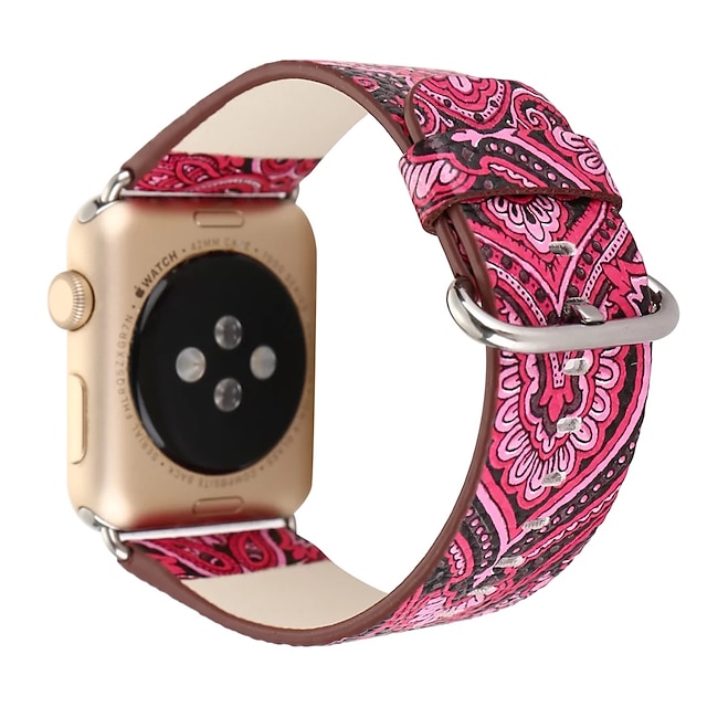  Pulseiras de Relógio para Apple Watch Series 5/4/3/2/1 Apple Fecho Clássico Couro Legitimo Tira de Pulso