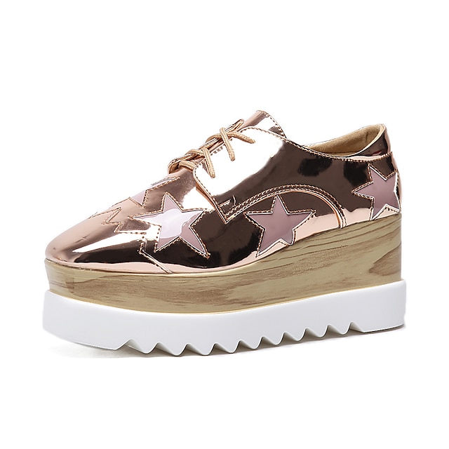  Women's Oxfords/New Fashion/Popular Creepers/Casual/Party & Evening Dress/Rose Pink/Black