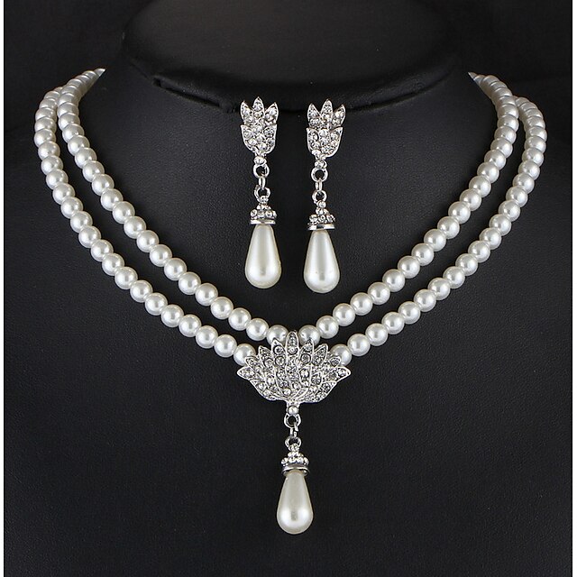  Women's Jewelry Set Stylish Earrings Jewelry White For Wedding Party Special Occasion Daily Casual