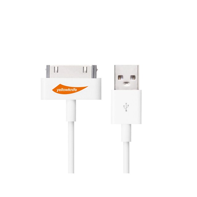  yellowknife® MFI Original 30Pin Sync and Charger USB Cable for iphone4S/iPad 3/2/1/iPod (100cm)