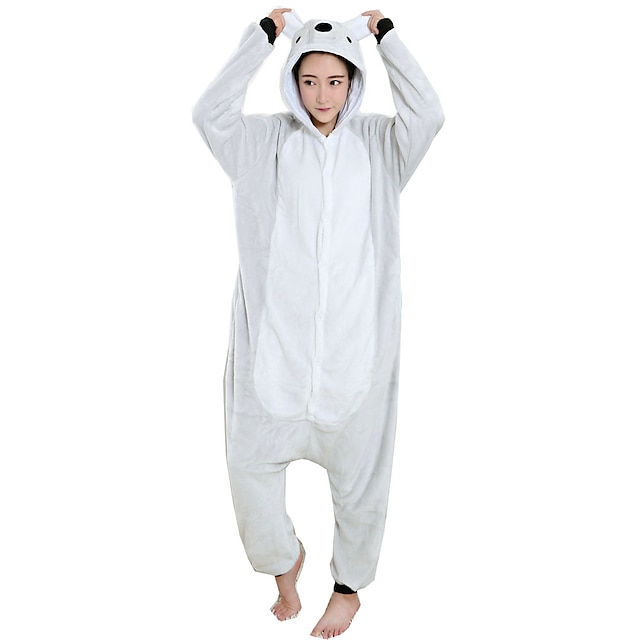  Vuxna Kigurumi-pyjamas Koala Djur Onesie-pyjamas Rolig kostym Flanell Cosplay För Herr och Dam Jul Pyjamas med djur Tecknad serie