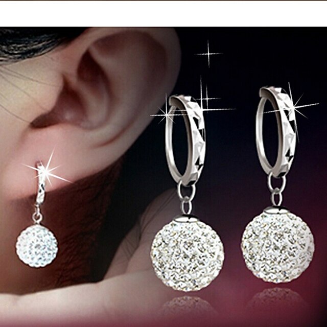  Earrings Lever Back Earrings Ladies Earrings Jewelry Silver For Wedding Masquerade Engagement Party Prom Promise