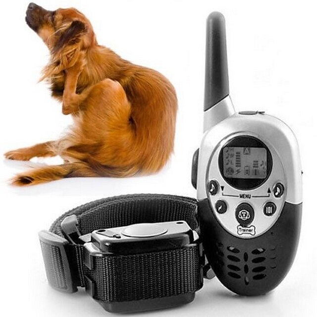  Gato Cachorro Coleiras de Adestramento para Cães Retratável Controle Remoto Electrónico / Elétrico Treinamento Vibração Sólido Plástico Preto