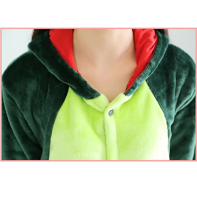 Toys & Hobbies Cosplay & Costumes | Adults Kigurumi Pajamas Dragon Dinosaur Onesie Pajamas Coral fleece Green Cosplay For Men an