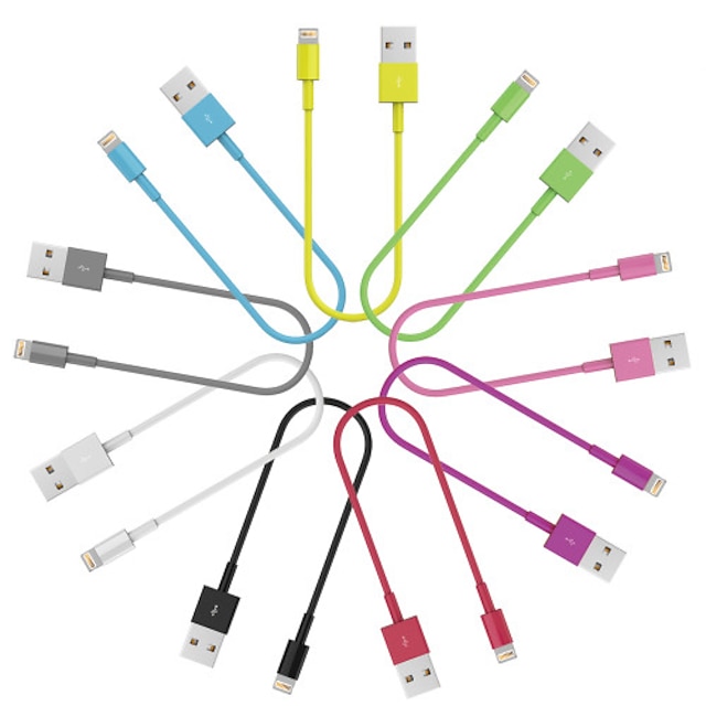  Eclairage Câbles / Câble <1m / 3ft Normal TPU Adaptateur de câble USB Pour iPad / Apple / iPhone