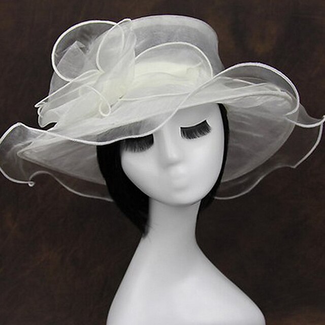  Mousseline de soie / Tissu / Organza Fascinateurs / Coiffure avec Fleur 1 pc Mariage / Occasion spéciale / Décontractée Casque