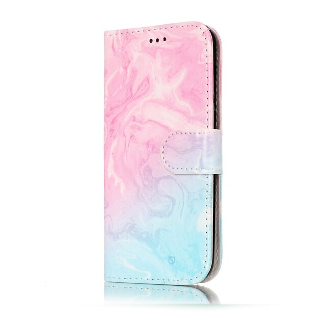  Etui Til Samsung Galaxy A3 (2017) / A5 (2017) / A5(2016) Lommebok / Kortholder / med stativ Heldekkende etui Marmor Hard PU Leather