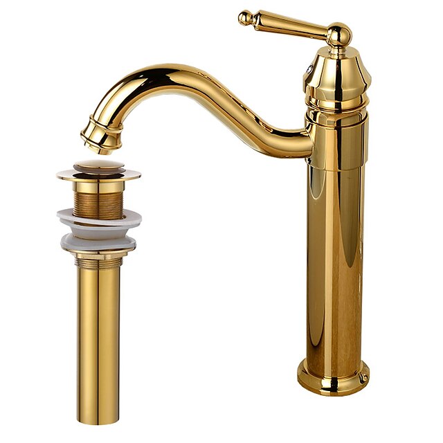  Faucet Set - Widespread / Rotatable Ti-PVD Centerset Single Handle One Hole