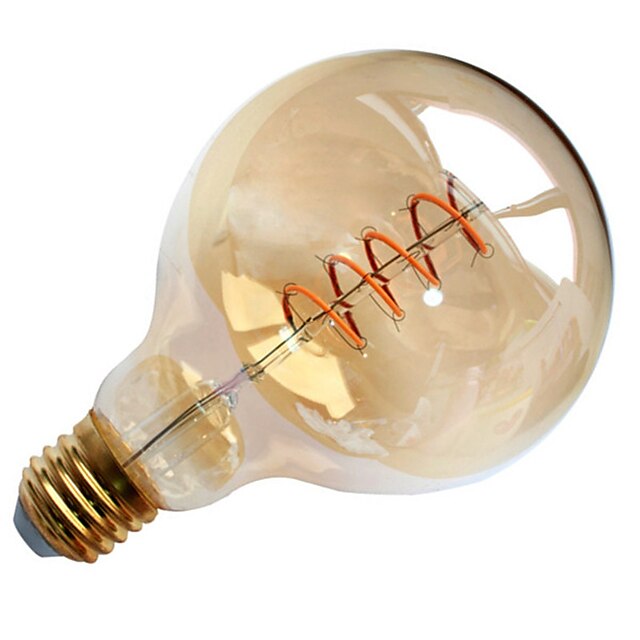  1kpl 6 W LED-hehkulamput 550 lm E26 / E27 G95 1 LED-helmet COB Koristeltu Pehmeä filamentti Lämmin valkoinen 85-265 V / RoHs