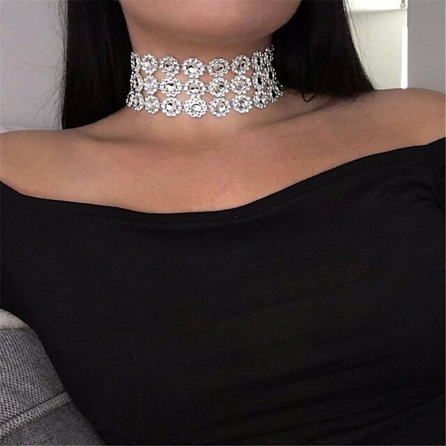  Women's Choker Necklace Single Strand Ladies Personalized Fashion Simple Style Acrylic White Necklace Jewelry For Party Special Occasion Casual Daily Outdoor